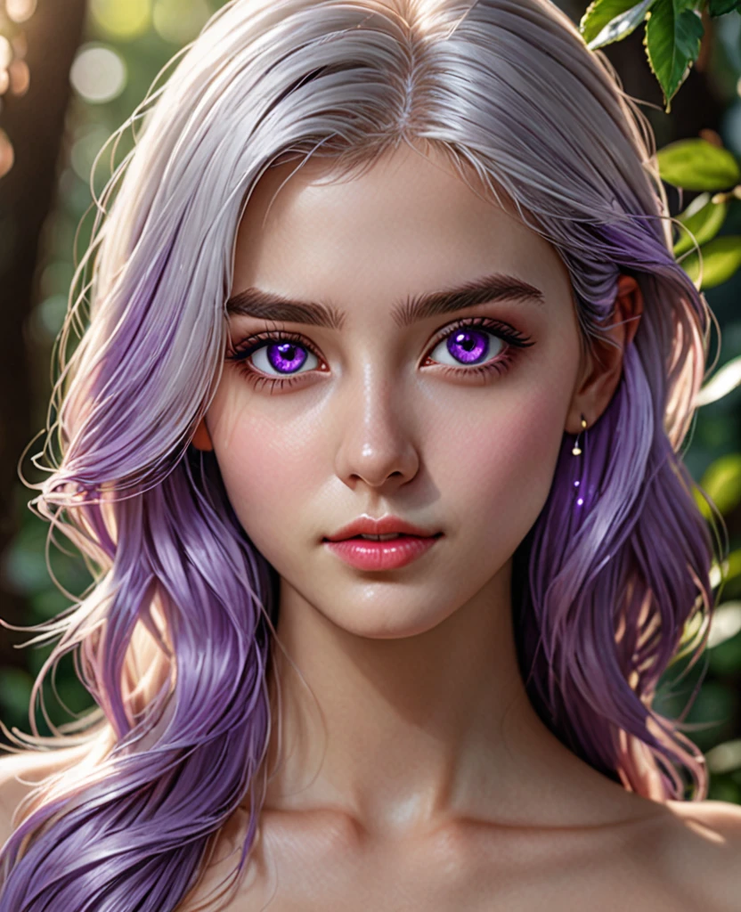 (hyperrealistic), (illustration), (high resolution), (8K), (extremely detailed), (best illustration), (beautiful detailed eyes), (best quality), (ultra-detailed), (masterpiece), (wallpaper), (photorealistic), (natural light), (detailed face), (high detailed realistic skin texture), (anatomically correct), (solo), (1 girl:1.52), (high detailed realistic hair), (white hair:1.35), (heterochromic eyes), (detailed eyes), (purple eyes:1.37), (sparkling eyes), (realistic huge breasts:1.53), (slender abs), (dynamic pose), (closed tiny mouth:1.3), (concentrated expression), (upon body from head to thigh:1.51), (dimple:1.34)