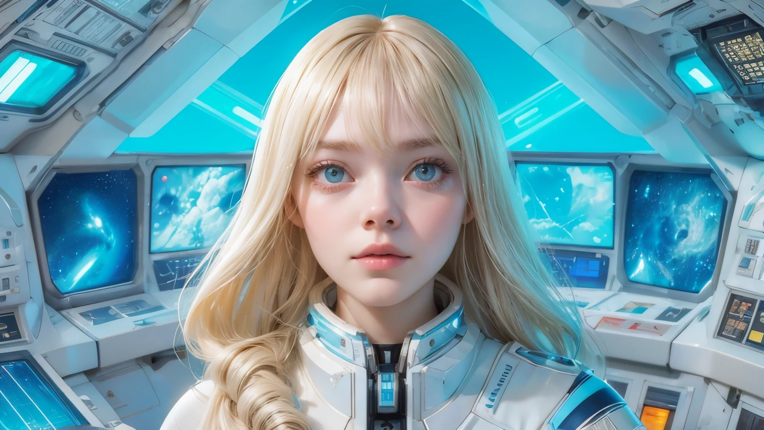 SF windの宇宙ステーションにいる女性のクローズアップ, Portrait Anime Astronaut Girl, Armored astronaut girl portrait, Perfect android girl, Beautiful SF girl portrait, Beautiful female android, Beautiful female android!, SF Android Female, Portrait of a Female Android, Elle Fanning as an Android, SF wind, Integrated synthetic android