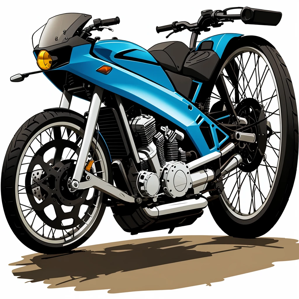 Illustration cartoon mechanic motorcycle