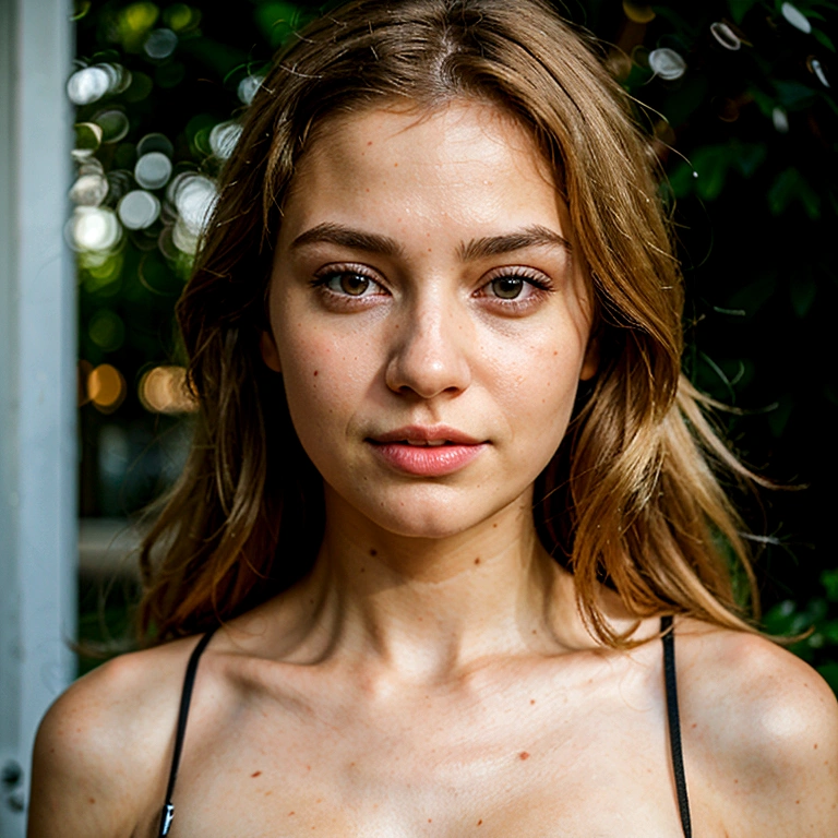 ((best quality)), high quality, Hyperrealism, ((realistic)), (realisticity:1.4), ((round slim face shape)), ((brown eyes)), ((blonde hair)), young teen, sexy, 18 year old, 1girl, looking at camera, photo realistic, (natural light), (Portrait), 8k, film grain:1.2, (UHD, 8k), potrait photo, cute, big eyes, small lips