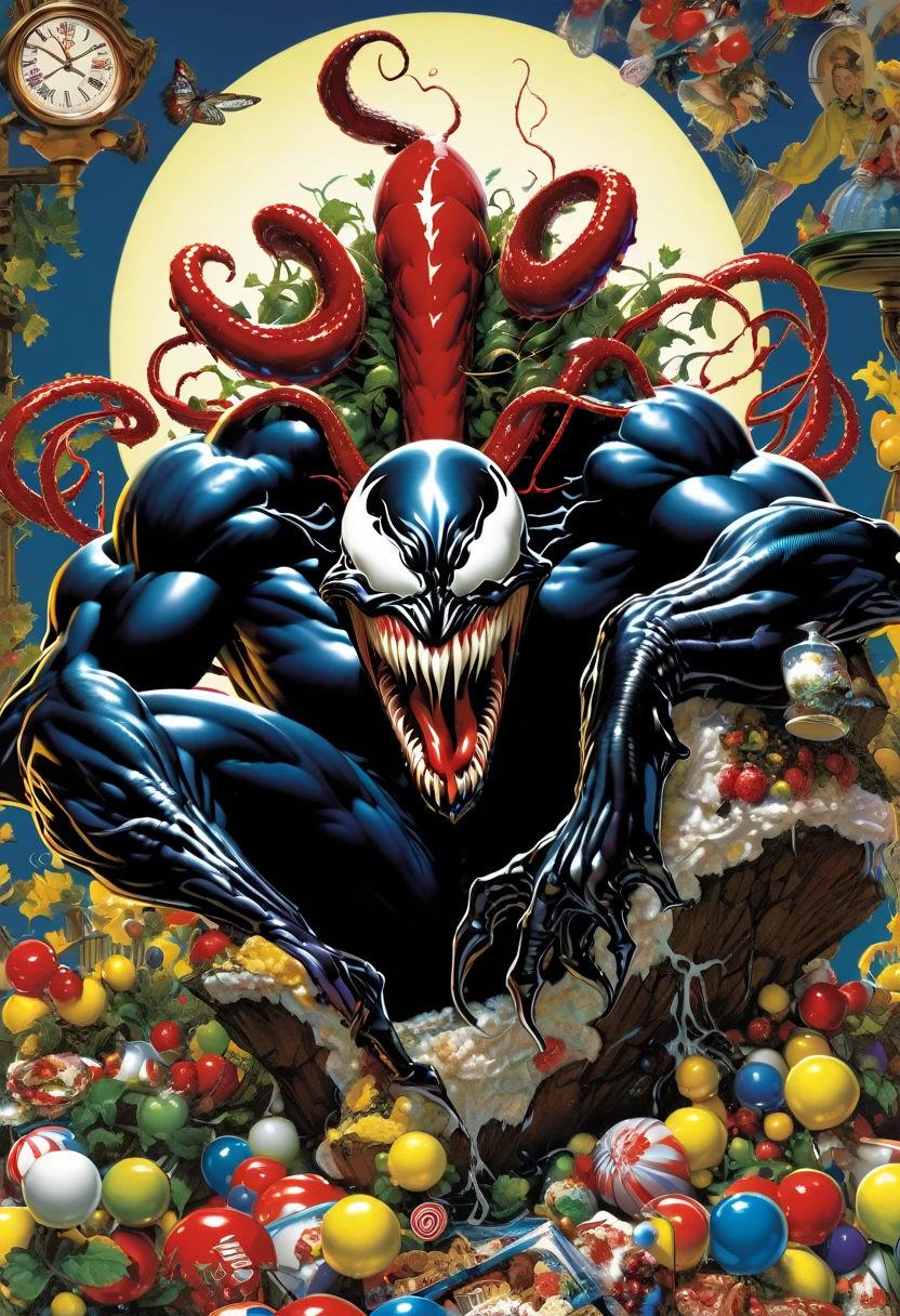 venom, 8k, hyper detailed, norman rockwell, wonderland, --s 305, visual kei