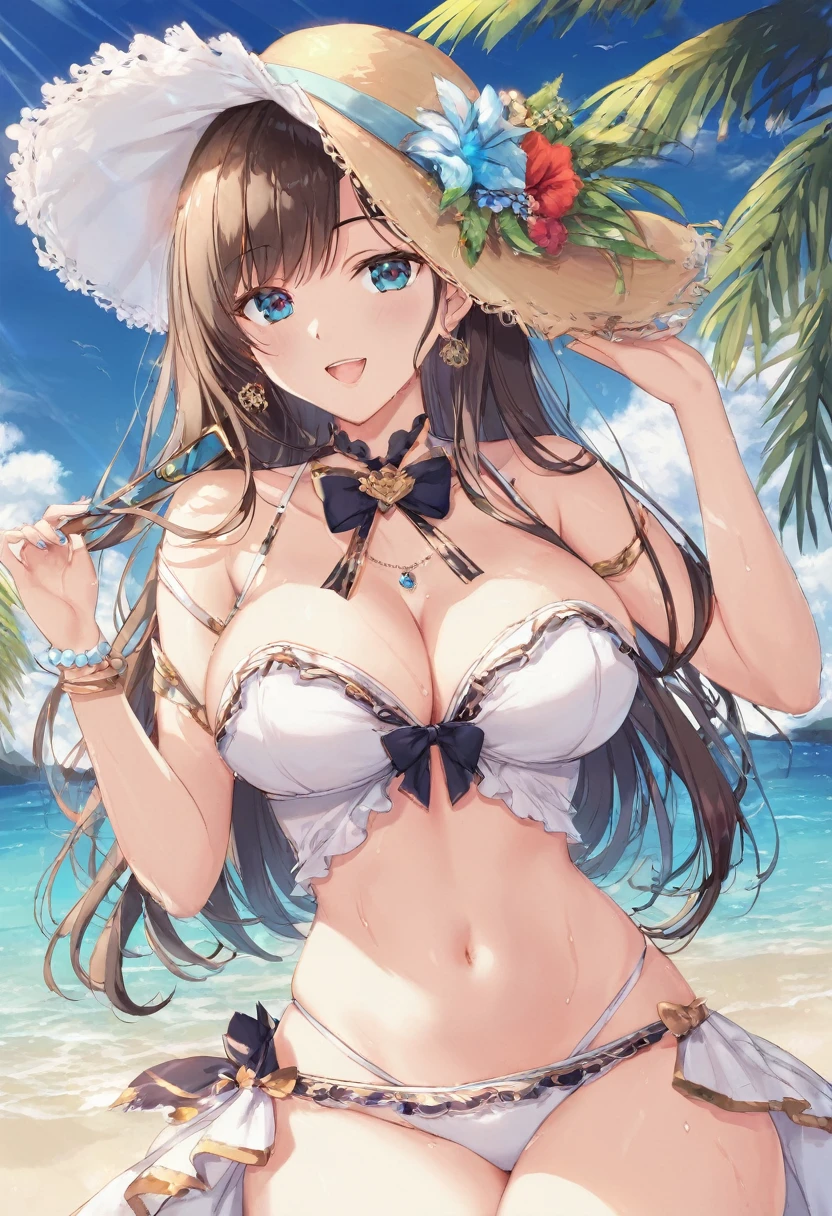 Summer sea and beautiful girl。