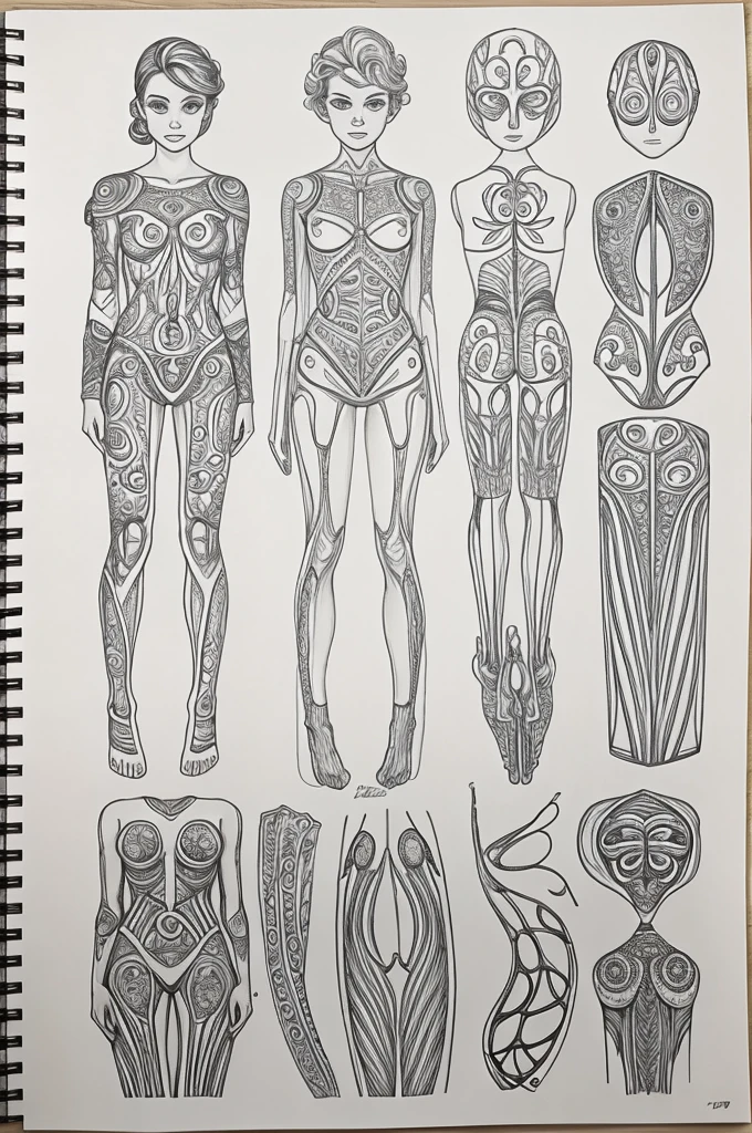 Body parts drawing