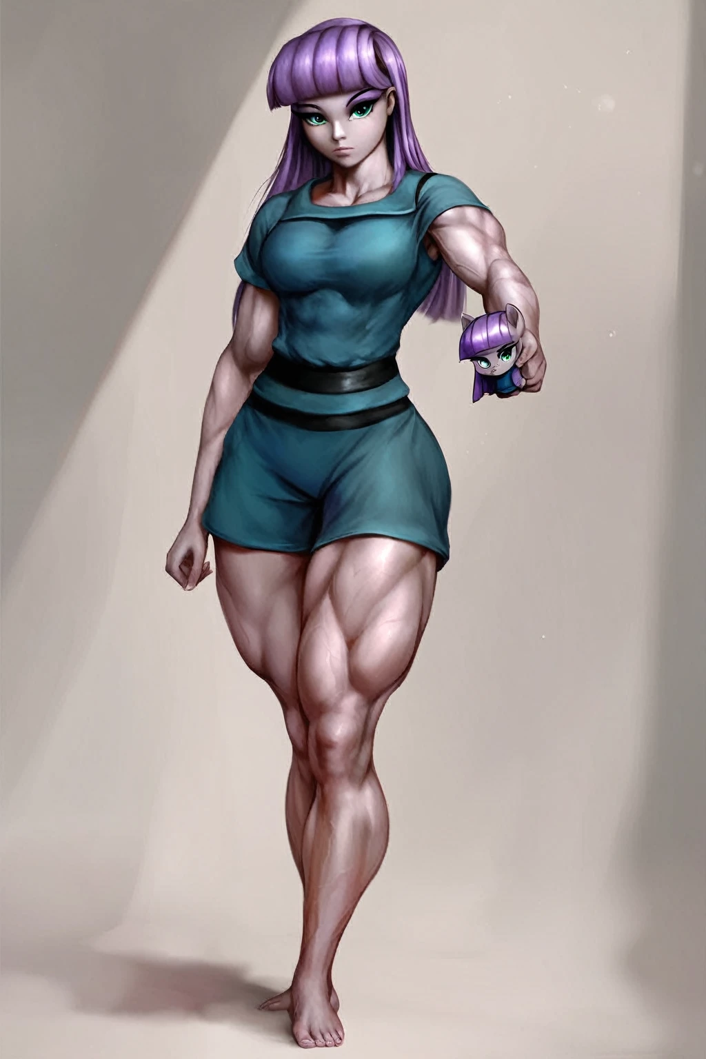 ((High Quality image 10k)) (( perfect autonomy)) Masterpiece, Twilight Sparkle, Solo girl, evil smug smile, ponytail, wearing black glasses, naked, big breasts, big feet, Twilight Sparkle Equestria Girls, full body, Standing, in the park, Twilight Sparkle, cuerpo completo, high resolusion