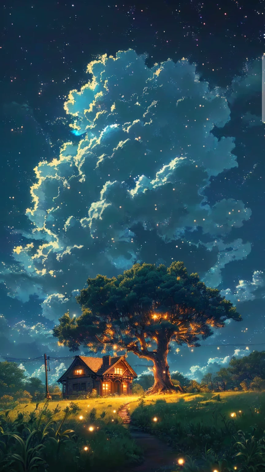(best quality,4k,8k,highres,masterpiece:1.2),ultra-detailed,(realistic,photorealistic,photo-realistic:1.37),star-filled night sky,moonlit landscape,shimmering stars,tranquil atmosphere,dense clusters of stars,nighttime serenity,dreamlike surroundings,majestic celestial display,ethereal moonlight,serene and peaceful scene,enchanting nightscape,dark mysterious colors,soft moonlight casting gentle shadows,sparkling constellations,vivid colors reflecting off the sky,mesmerizing beauty of the night sky,luminous celestial bodies,pure fascination with the universe,awe-inspiring night-time vista,calm and serene night,glowing moonlight adding a touch of magic hyper datailed