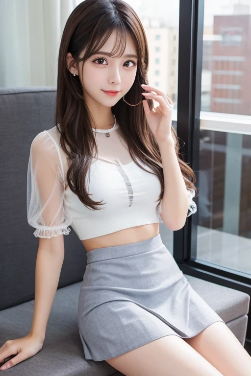 Cute Girls、See-through、mini skirt、sit