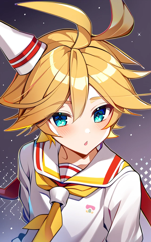 one boy, Kagamine Len, sailor collar, 