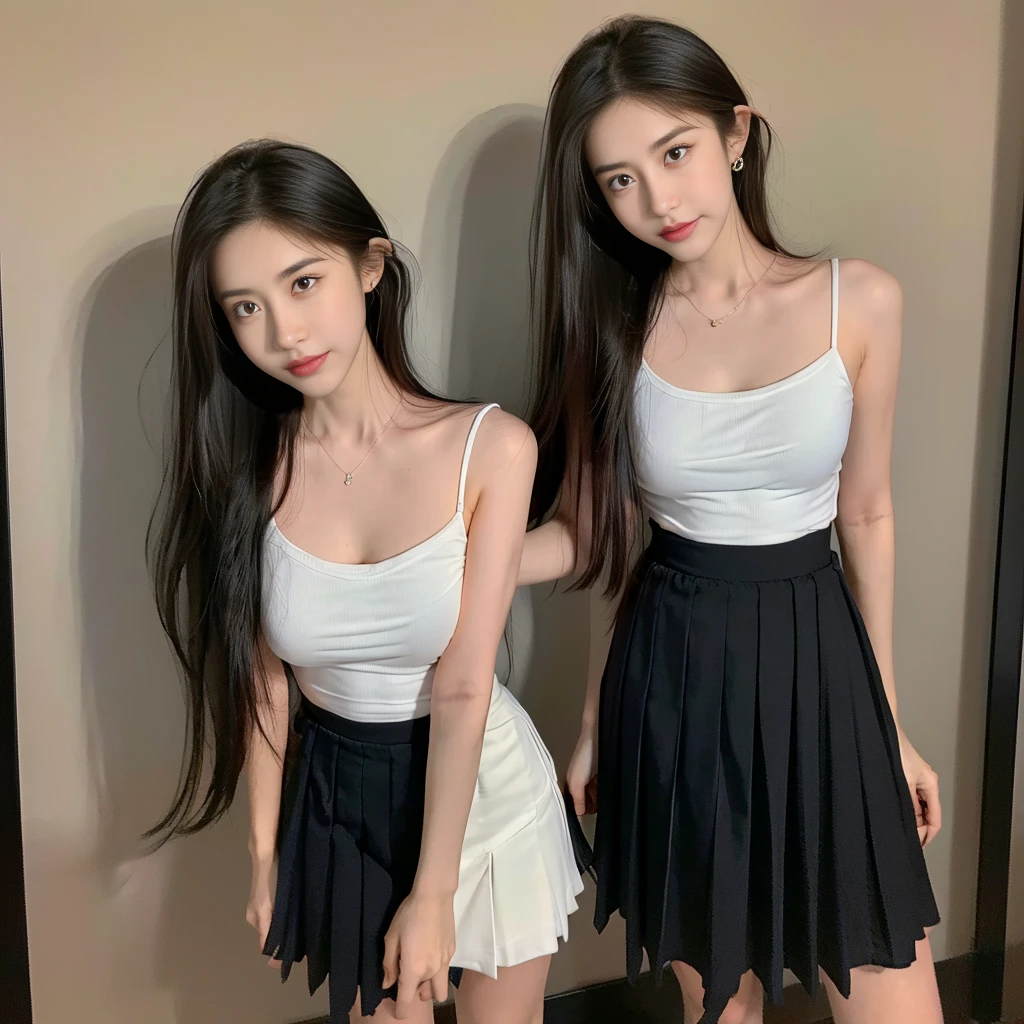 (large shins), (square-necked camisole), (white strapless DRESS), ( tilting towards the upper chest :1.5), (Oversized T-shirt with excess fabric when tucked into a skirt), (Skirt full thigh), (knee-length outfit), (hair curled on both sides), (center shoes shot), ((full-body standing image)), (cover knee), (white t shirt), (Scottish pleated skirt), (bare shoulders), (bare arms), twinsies、The ultra-detailliert, (white t shirt), (cotton spaghetti-strap top), (cotton spaghetti-strap top), (cotton spaghetti-strap top), (cotton spaghetti-strap top), (long skirt), (A hem full flared skirt), (Hem full flared dress), (a girl pretty girl with perfect figure), (a photo of the night sky), (32K,1 20-year-old girl, The light from the rear room is backlit, Ray traching), (full body), (two-parted hair), (very thick hair), (Slender chest), (short upper chest), (pectoral muscles are large), (upper breastsrm and round), (stand upright), (two shoe ends), (two shoe toes) ,(put on blush), (apply powder), (makeup), (standing), (asian girl princess), (Black non-reflective fabric for making skirt), (dark skirt), (thick thighs), (large calves), (large knees), (one-piece skirt), (seamless skirt), (long shins) , (big shins), (A hem full flared skirt), (Hem full flared dress), (A hem full flared skirt), (thighs meets knee), (black skirt), (black skirt), (black skirt), (black skirt), (knee gap), (knee gap), (knee gap), (Expose cleavage :1.3)ish pleated midi skirt) (Super fine face and eyes), (Highly detailed face and skin texture, Detailed eyes, Double eyelid), (stading shot), (stading shot), , (Scottish pleated midi skirt), (Scottish pleated midi skirt), (knee-length outfit), (knee-length outfit), (knee-length outfit), (knee-length outfit), (Skirt full thigh), (Skirt full thigh), , (white sneakers), (a pair of white leather boots, highly detailed boots), (Breasts curving upwardeasts pointing upwards), (cpaghetti-strap top), (cotton spaghetti-strap top)