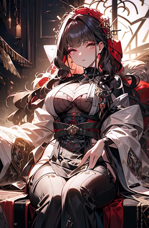((in a desert:1.5)), a matured woman with long hair and a white outfit, (resting in oasis:1.2), artwork in the style of guweiz, bodyesbian, fine details. girls frontline, beautiful anime illustration, from girls frontline, stunning, 21 years old, (solo:1.5), (sfw:1.25), beautiful breast, medium breasts, Amazing Cleavage, thin waist, big ass, Raised sexy, (dark mahogany medium long hair, updo, hair over one eye, asymmetric hair, Carly hair, low tied),(Headscarfs, hair bands, head vandage, Turban), (ultra high resolution, 8K RAW photo, photo realistics, weak outline:1.3, clear focus), best qualtiy, natural lighting, field depth, (Bright pupils, detailed beautiful eyes, high detailed face), Red lip, looking at viewers, (tight focus:1.2, from below), sexy posing, seductive weak smiling, center image, (wearing white long jacket and clothes, wearing short pants, gold ornaments, white clothes rolling around waist, camel-brown long leather boots, translucent lace pantyhose), ((correct anatomy:1.5)), ((outdoor:1.2)),