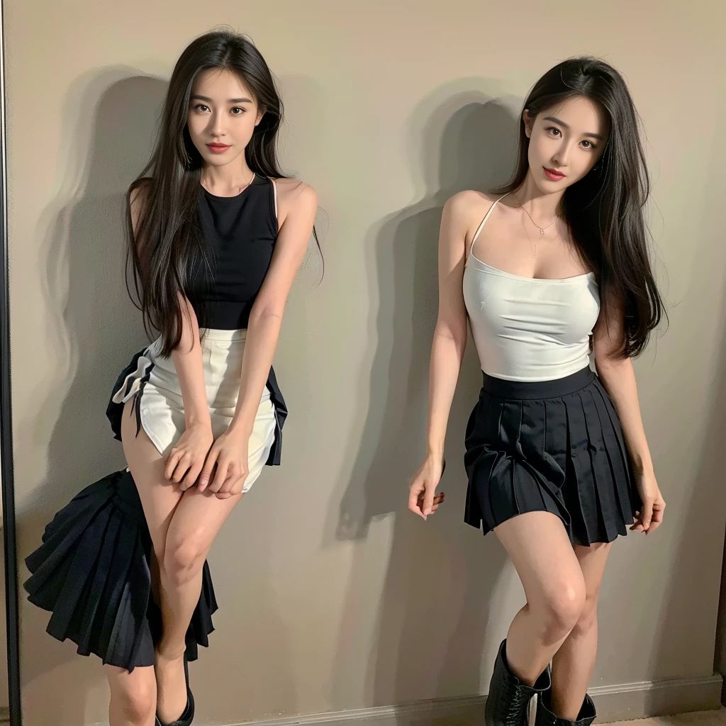 (large shins), (square-necked camisole), (white strapless DRESS), (Breasts tilting towards the upper chest), (Oversized T-shirt with excess fabric when tucked into a skirt), (Skirt full thigh), (knee-length outfit), (hair curled on both sides), (center shoes shot), ((full-body standing image)), (cover knee), (Scottish pleated skirt), (bare shoulders), (bare arms), twinsies、The ultra-detailliert, (cotton spaghetti-strap top), (cotton spaghetti-strap top), (cotton spaghetti-strap top), (cotton spaghetti-strap top), (long skirt), (A hem full flared skirt), (Hem full flared dress), (a girl pretty girl with perfect figure), (a photo of the night sky), (32K,1 20-year-old girl, The light from the rear room is backlit, Ray traching), (full body), (two-parted hair), (very thick hair), (Slender chest), (short upper chest), (pectoral muscles are large), (upper breasts are firm and round), (stand upright), (two shoe ends), (two shoe toes) ,(put on blush), (apply powder), (makeup), (standing), (asian girl princess), (Black non-reflective fabric for making skirt), (dark skirt), (thick thighs), (large calves), (large knees), (one-piece skirt), (seamless skirt), (long shins) , (big shins), (A hem full flared skirt), (Hem full flared dress), (A hem full flared skirt), (thighs meets knee), (black skirt), (black skirt), (black skirt), (black skirt), (knee gap), (knee gap), (knee gap), (Expose cleavage :1.3), (Scottish pleated midi skirt) (Super fine face and eyes), (Highly detailed face and skin texture, Detailed eyes, Double eyelid), (stading shot), (stading shot), , (Scottish pleated midi skirt), (Scottish pleated midi skirt), (knee-length outfit), (knee-length outfit), (knee-length outfit), (knee-length outfit), (Skirt full thigh), (Skirt full thigh), (white sneakers), (a pair of white leather boots, highly detailed boots), (Breasts curving upwards), (Breasts pointing upwards), (cotton spaghetti-strap top), (cotton spaghetti-strap top)
