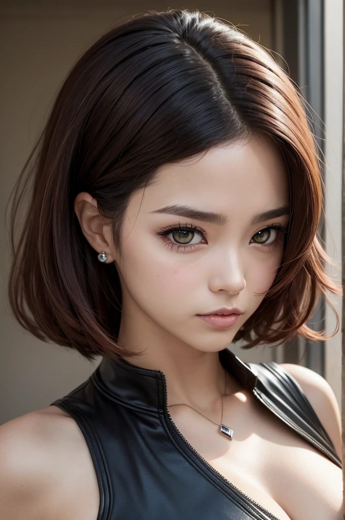 Eu queria uma oc de Tokyo Revengers Feminina com Heterocromia, piercing no nariz e a parte de cima do cabelo da marrom e a outra metade de loiro (estilo do anime Tokyo Revengers) 