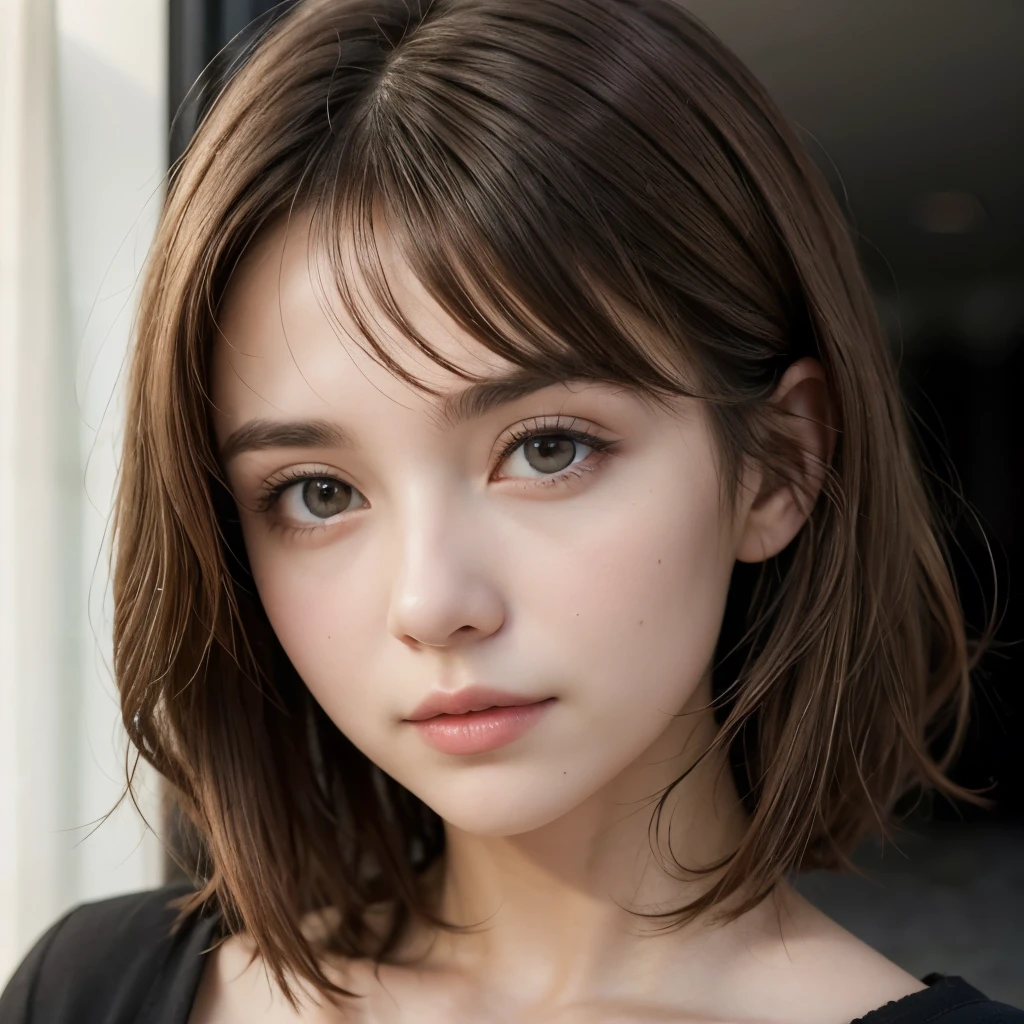 I am a mature woman with medium hair, light brunette 
