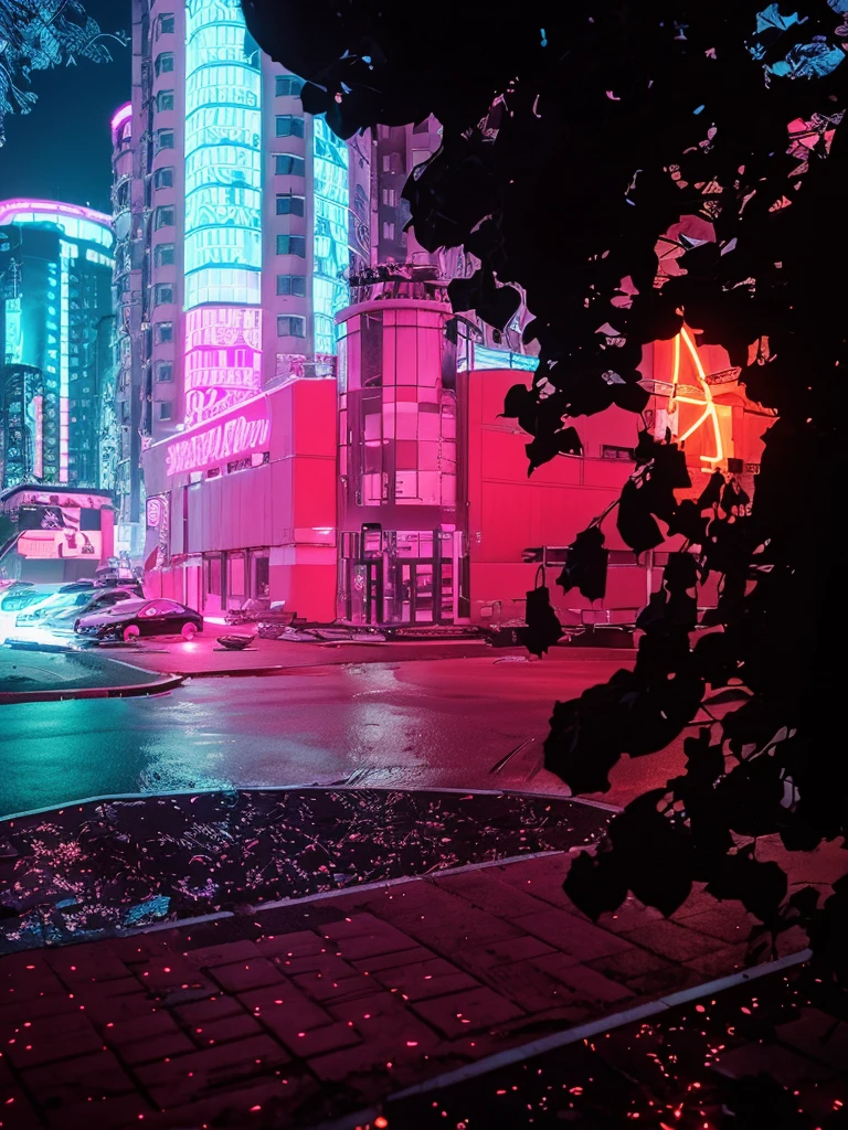 Neon, cyberpunk city