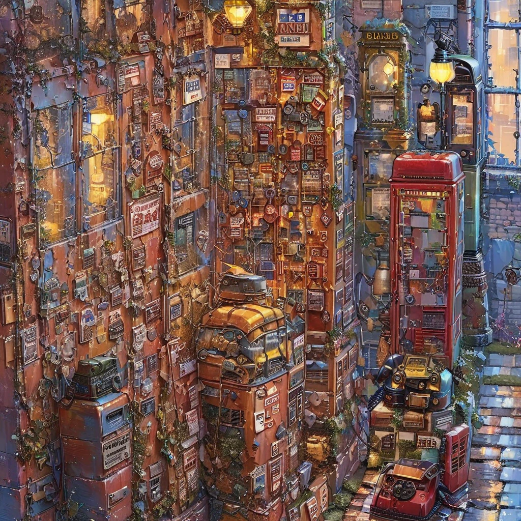 ((anime:1.4,illustration)),(masterpiece, top quality, best quality),(ultra-detailed, absolutely resolution),((16k, high res)),
(((retro street scene. The setting should depict a nostalgic cityscape from the 1950s, featuring cobblestone streets and vintage buildings. The architecture should include brick and stone facades, with charming storefronts displaying period-specific signage and window displays. Include elements like old-fashioned lampposts, telephone booths, and vintage cars parked along the street))),
((anime:1.4,illustration)),(masterpiece, top quality, best quality),(ultra-detailed, absolutely resolution),((16k, high res))
BREAK {lofi art, style of Laurie Greasley, style of Makoto Shinkai, anime aesthetic},
BREAK { (produces images with information than 40 million pixels with cinematic-like detailed textures shot on a Sony SLR).}