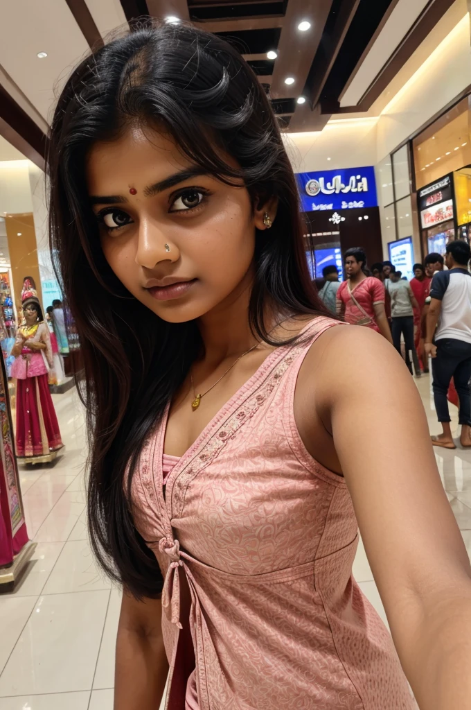 Kerala girl,face angery, selfie photo, location in Lulu mall Edapally 