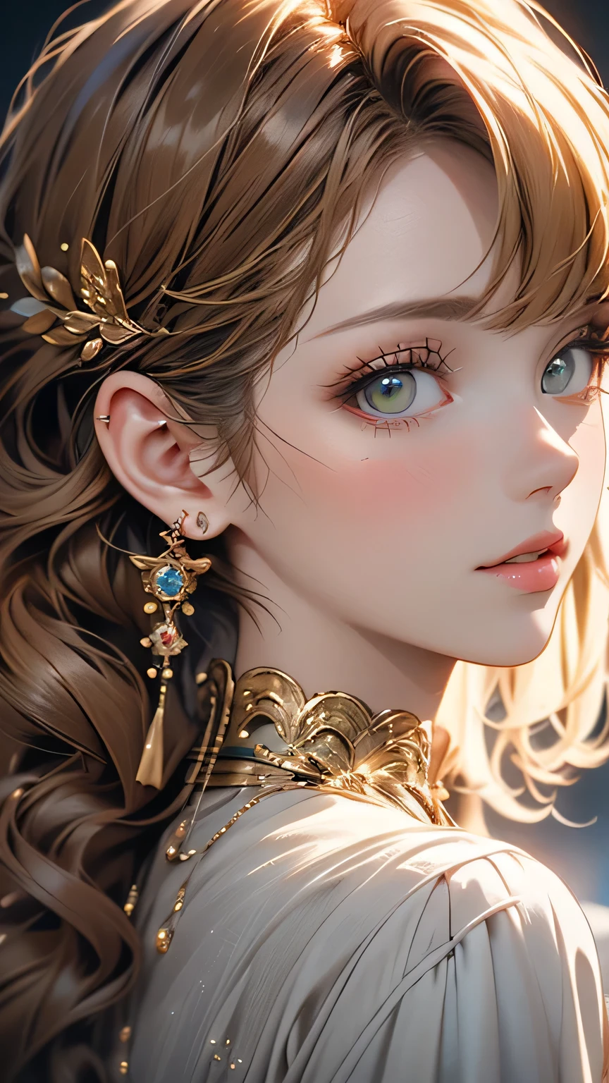 Immerse yourself in the elegance and sophistication of a beautiful blonde girl with captivating sparkling green eyes. Utilizing 3D technology and Octane rendering at 8K resolution、Her detailed face is rendered in a hyper-realistic way。. Exquisite sharp details and smooth rendering style, Combined with film studio lighting, It will make this work of art a true masterpiece.. We hope ArtStation will become a trendsetter in the digital art community.、Get ready to turn heads.