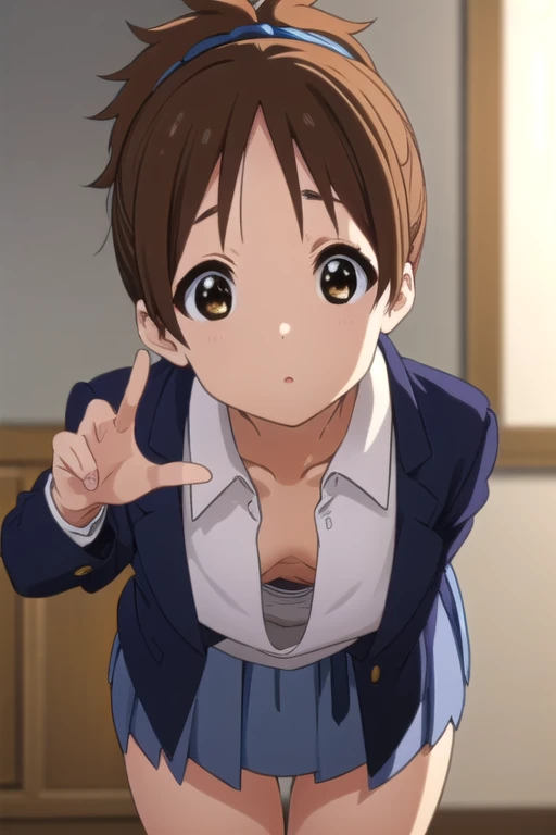 nsfw, nipple, Konui Hirazawa, Yu Hirasawa, short hair, Brown Hair, (Brown eyes:1.5), ponytail,
break sakuragaoka high , , uniform, blazer, shirt, white shirt, collared shirt, skirt, pleated skirt,
break indoors, classroom,
break looking at viewer, (Cowboy Shot:1.5),
break (masterpiece:1.2), highest quality, High resolution, unity 8k wallpaper, (figure:0.8), (Beautiful fine details:1.6), Highly detailed face, Perfect lighting, Highly detailed CG, (Perfect hands, Perfect Anatomy),