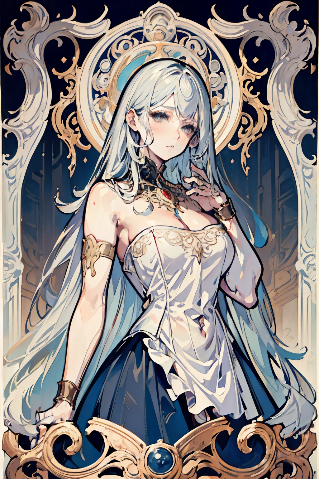  ((best quality)), ((masterpiece)), (detailed), 1girl, Character design, female, dynamic poses, long white grey hair, grey white eyes, very skinny, detailed, best quality, no accesoires around the neck, no shoes, prominent collarbones, skinny arms, flat stomach, visible hip bones, full body, blank white background, plain background, white background, red and white clothing, Bloodborne inspired, occult aesthetic, occult, detailed and intricate steampunk and detailed gothic, NSFW, Very dramatic and cinematic lighting, cosmic horror, grim-dark, side-lighting, perfect face, NSFW, Fluttering lace flared long knee length dress with frilly petticoats, knee length dress, pleated petticoats, petticoats gothic, complex lace boots, side-lighting, gothic aesthetic, wielding a mighty sword with mechanical components, mandalas, a fairy, various different types of insect wings, NSFW, full body, whole body, body, plain background, white background, blank background, no background, white background NSFW, chains, full body, whole body, head-to-toe NSFW 