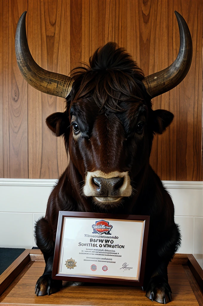 Buffalow with award