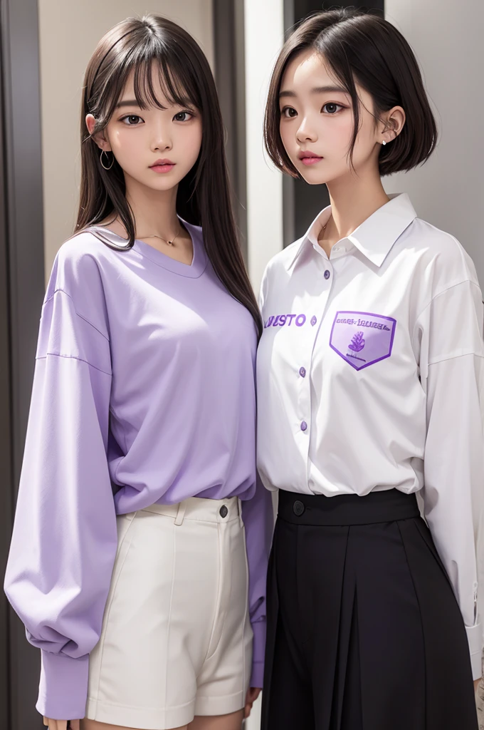 A UNIQUE white and purple interclass shirt
