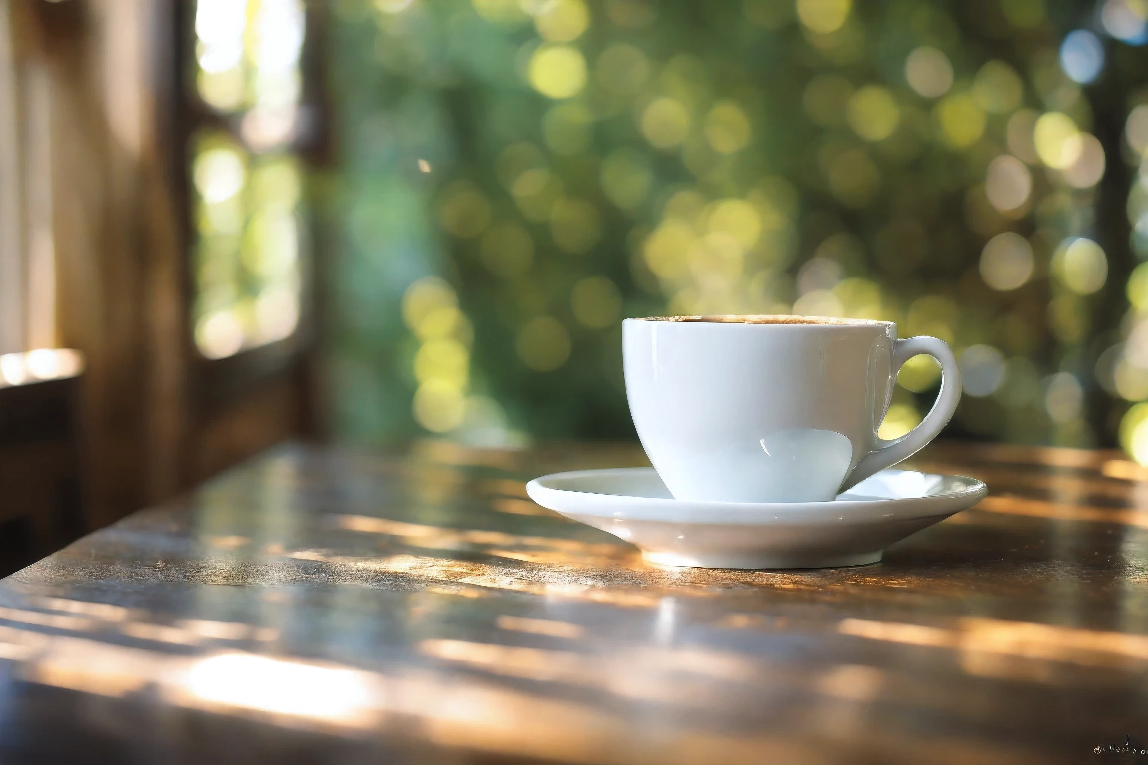 photograph, indoor, soft, Vivid,Coffee on the table, A cup of coffee masterpiece, Highest quality, Very detailed, High resolution, Very detailed, 8K Ultra HD, (truth, truth: 1.5), (Natural light), wonderful,  Finer details, Highest, high quality, raw photographs, (Bokeh: 0.8), Realistic, (Written boundary depth: 0.8), Bokeh background,