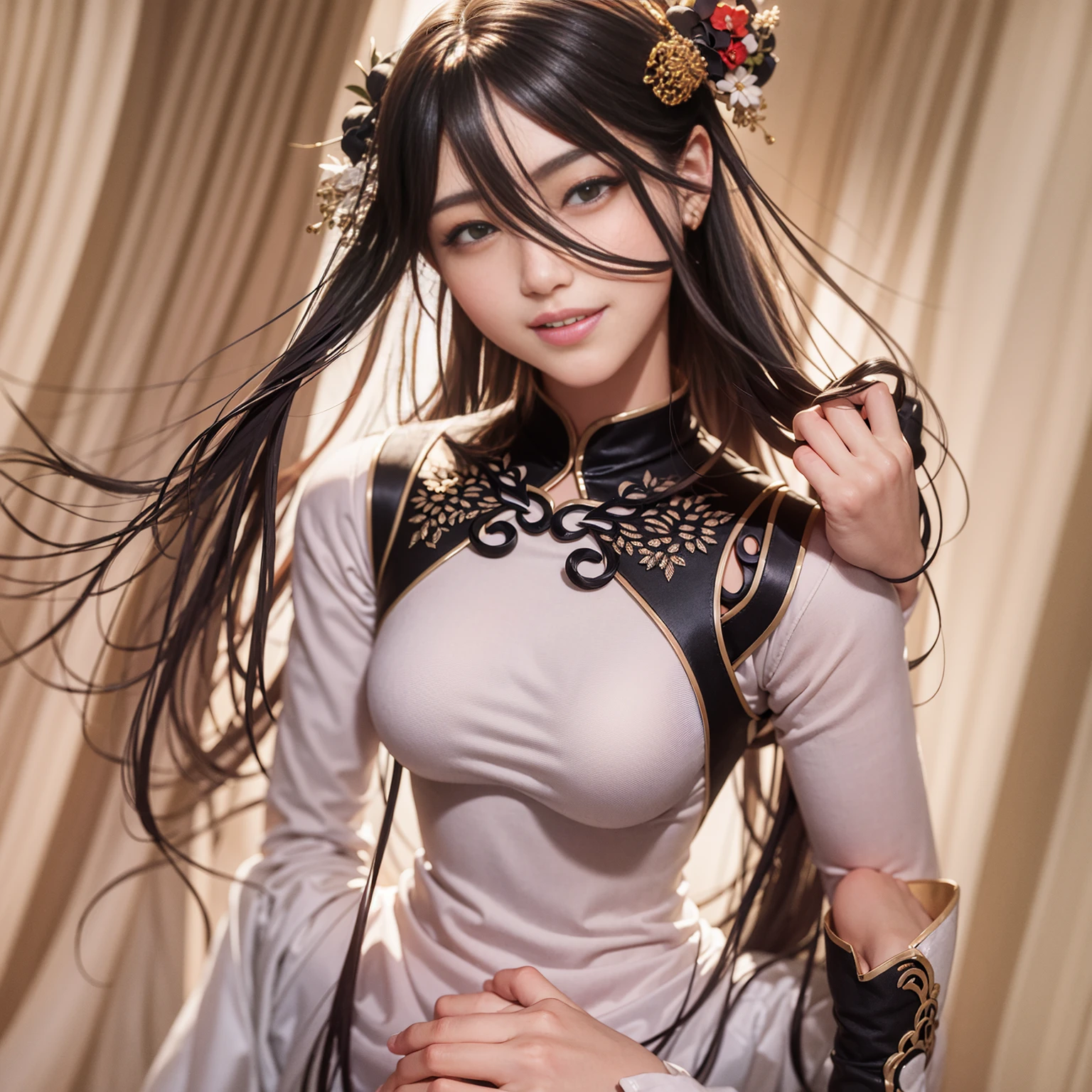 Arafi woman posing for a photo wearing a dress and gloves, elegant smile pose, beautiful girl model, Cute elegant pose, gorgeous chinese model, stunning elegant pose, beautiful model girl, gorgeous young korean woman, beautiful korean woman, elegant dress, smooth white tight clothing suit, beautiful asian girl, beautiful young korean woman, elegant fashion model, elegant japanese woman