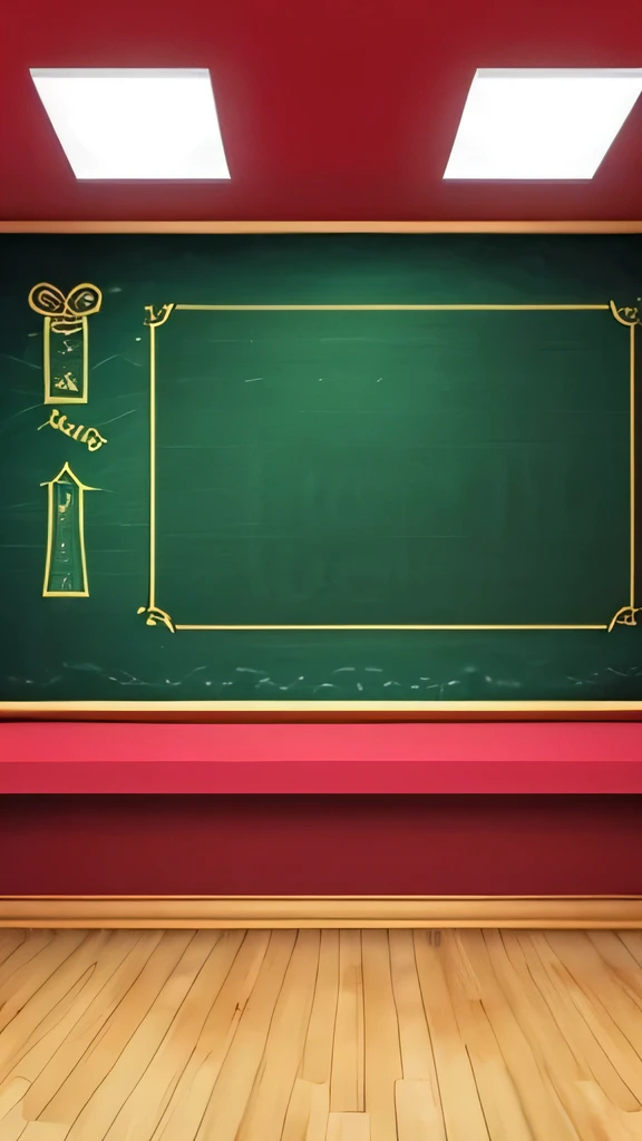 Design a background that shows a nostalgic classroom scene with chalkboards, desks, and graduation decorations like streamers and banners celebrating the graduating class."