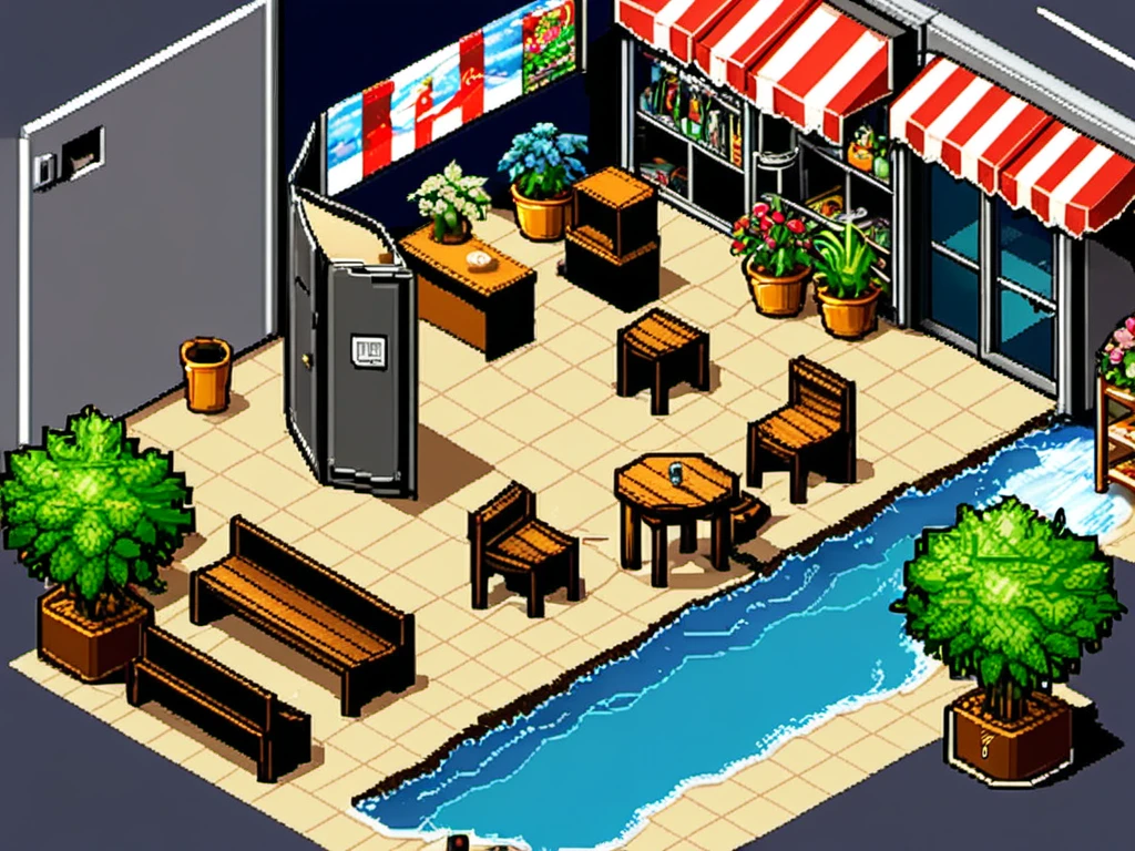 masterpiece, [thin outline],
BREAK,
(((inside the hobby store))), indoor,
BREAK,
(RPG maker style top down view), pixel art