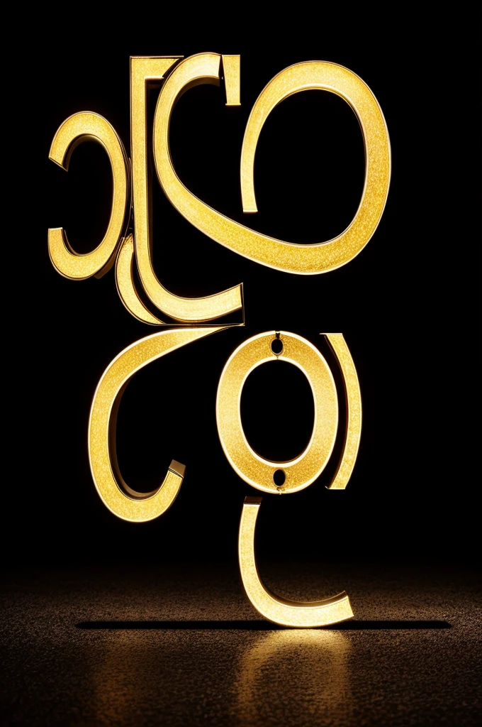 Letter s with biology related font in black background