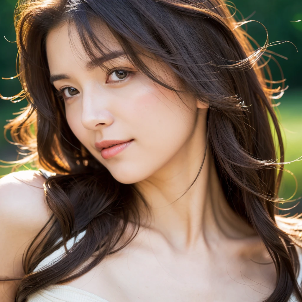 Beautiful mature woman with wavy long hair, Ultra-high resolution,(Realistic:1.4), ((highest quality)), ((masterpiece)), (be familiar with),