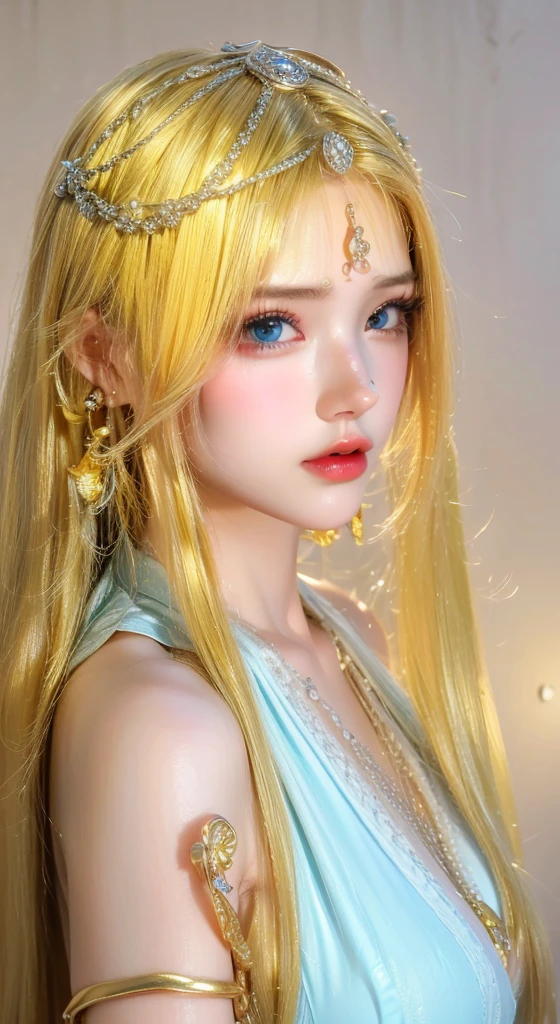 Game Art,Best image quality,Maximum resolution,8k,(A half-length photo),(portrait),(Head close-up),(Rule of Thirds),Unreal Engine 5 rendering works,20 year old girl,((Queen)),The eyes are very detailed,(Large Breasts),Elegant and noble,Light,Light line tracing,Game CG,((3D Unreal Engine)),OC rendering reflection mode,4K,Ultra-clear,Sensual,Translucent lace,Fair and plump figure,Pretty Face,Light Gel Coat,The Queen in a luxurious dress,Crystal Gem Crown,Necklace jewelry,blue eyes,The tattoo is very three-dimensional,Gorgeous and intricate tattoo designs,Ultra-clear portrait,Sexy body,Temple Princess,Sapphire eyes,Gorgeous clothes,