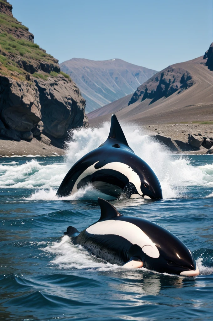 Orca in zansker river