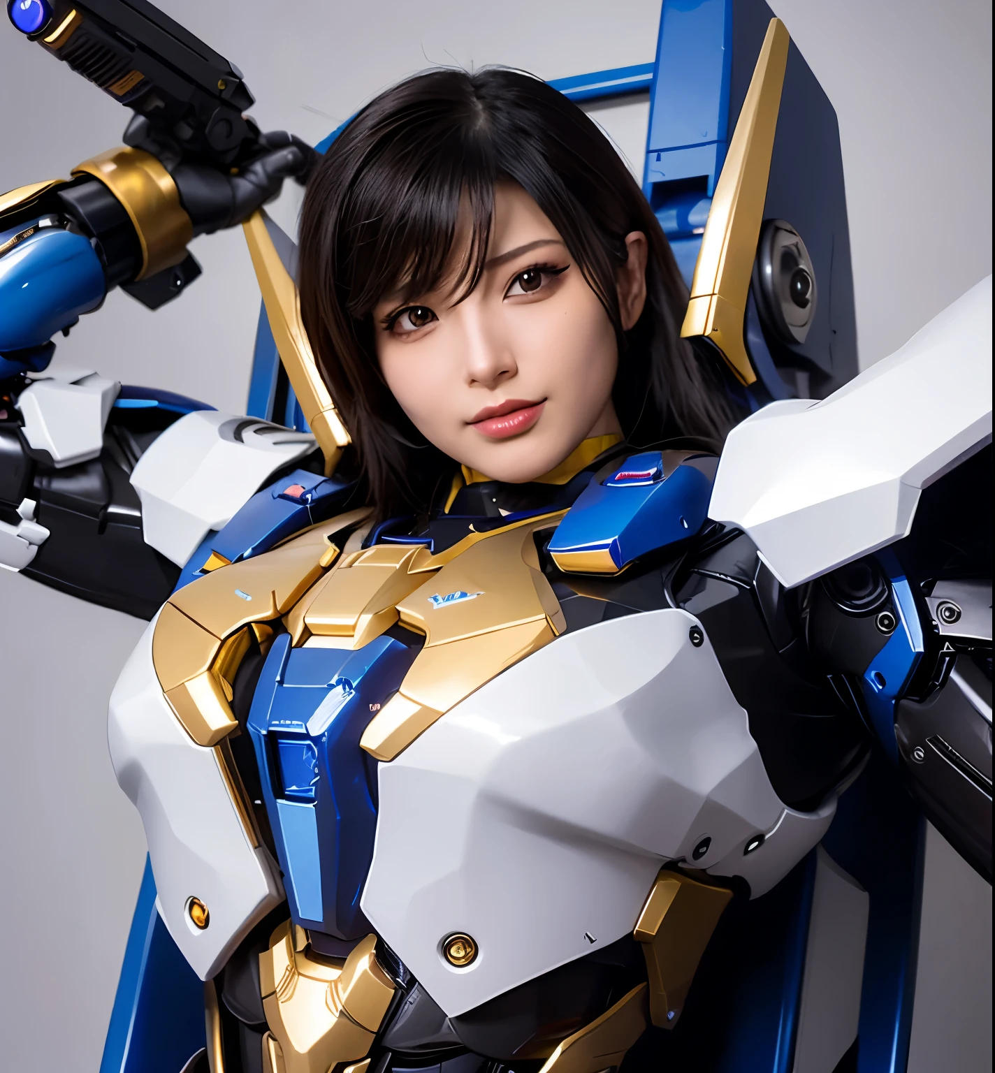Super detailed, advanced details, high quality, 最high quality, High resolution, 1080p, hard disk,(pharah),(Mecha Queen),overwatch,beautiful cyborg woman,Mecha cyborg girl,battle mode,Mecha body girl,She wears a futuristic mech,A powerful cyborg woman, sleek and futuristic, with advanced mechanical augmentations that enhance her strength and capabilities.