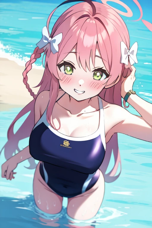 Birth 2 Swimsuit, Obscene, Grin, blush , anime,