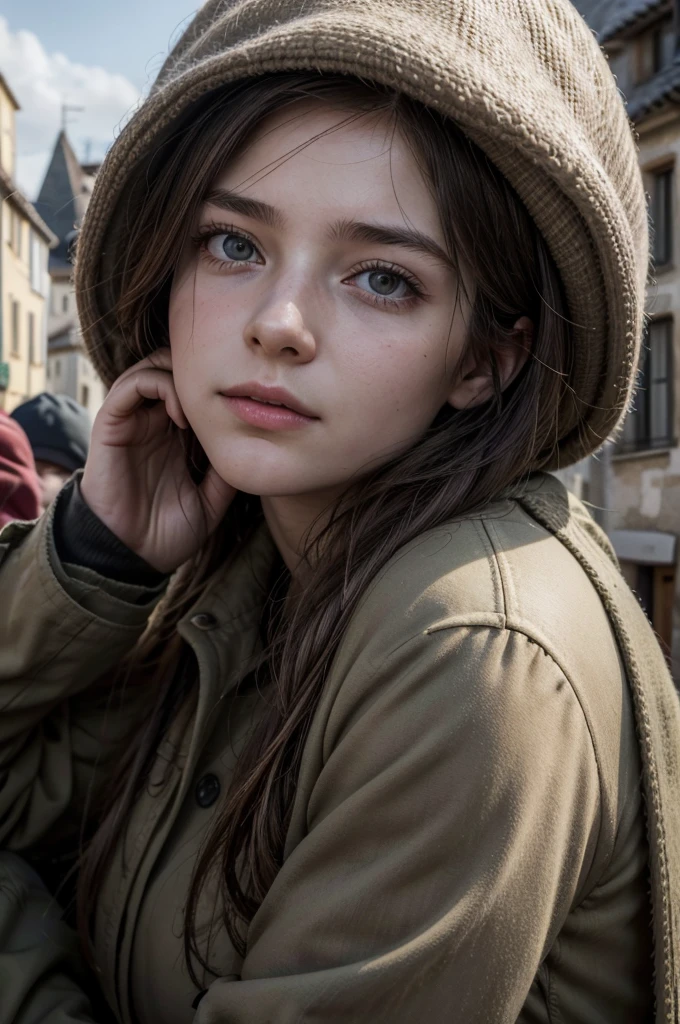 In a French village, a clandestine resistance prepares to face the  occupation forces. Among them is Marie, a courageous young woman determined to fight for her country's freedom. "hyper realistc"