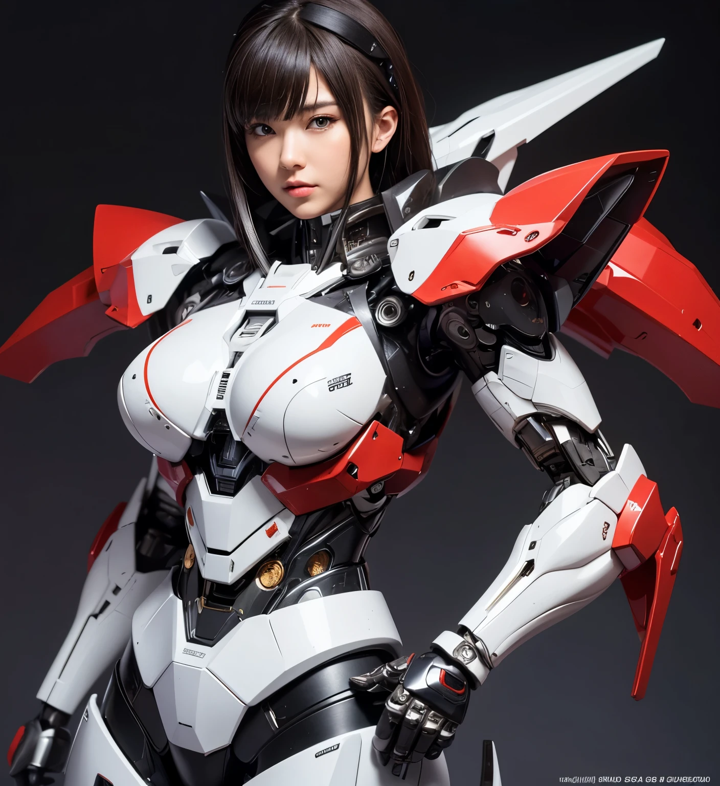 Textured skin, Super Detail, high details, High quality, Best Quality, hight resolution, 1080p, hard disk, Beautiful,(Super Heroine),Oppai Missile,beautiful cyborg woman,Mecha Cyborg Girl,Battle Mode,Girl with a Mecha Body,She wears a battle cyborg mech with a weapon,Fulll body Shot