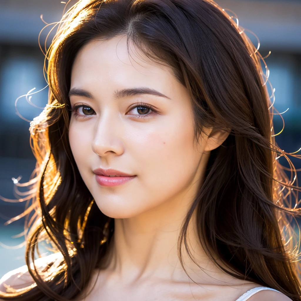 Beautiful mature woman with wavy long hair, Ultra-high resolution,(Realistic:1.4), ((highest quality)), ((masterpiece)), (be familiar with),