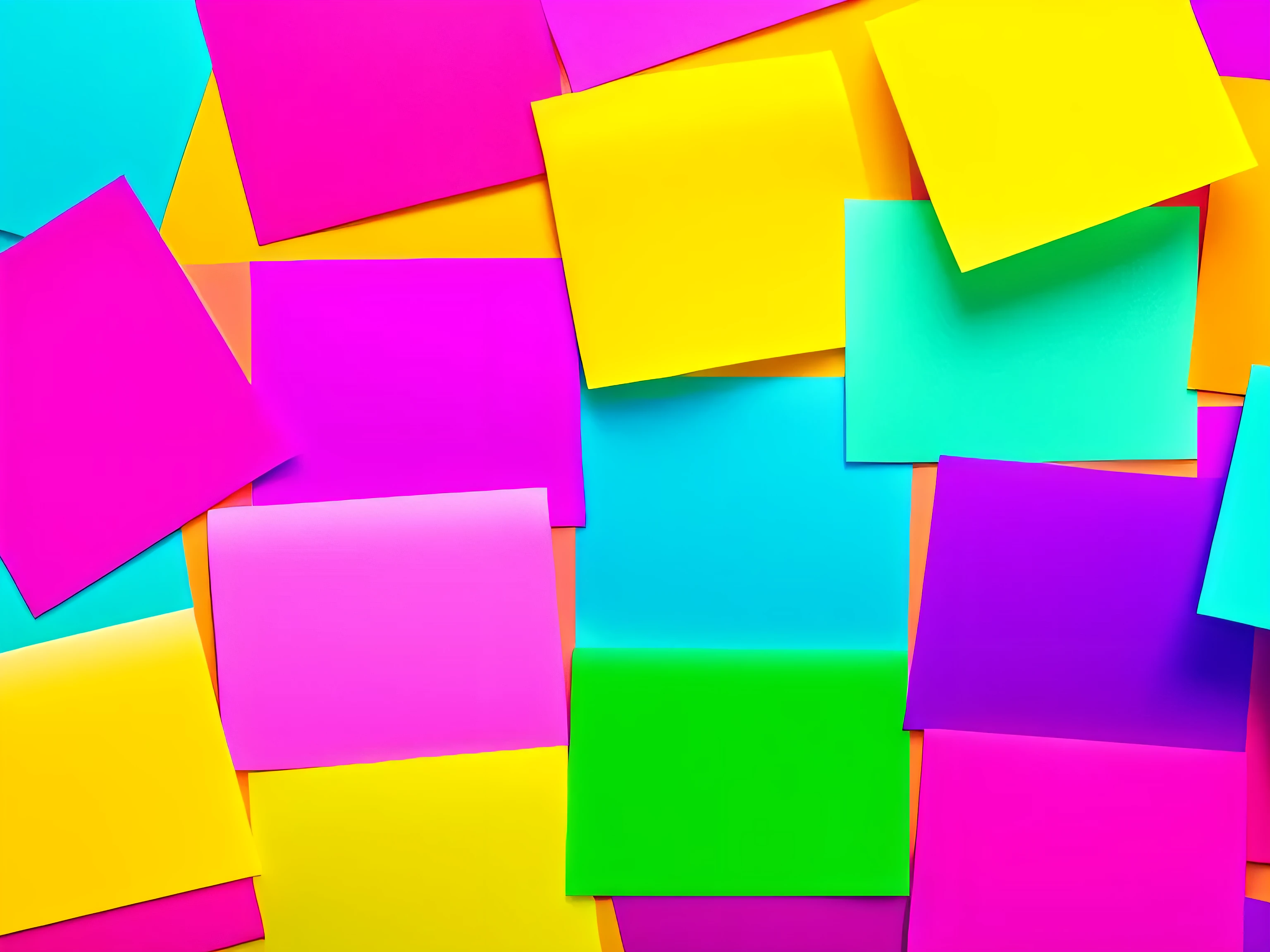 Post-it notes,monochrome background,Vibrant gradient colors