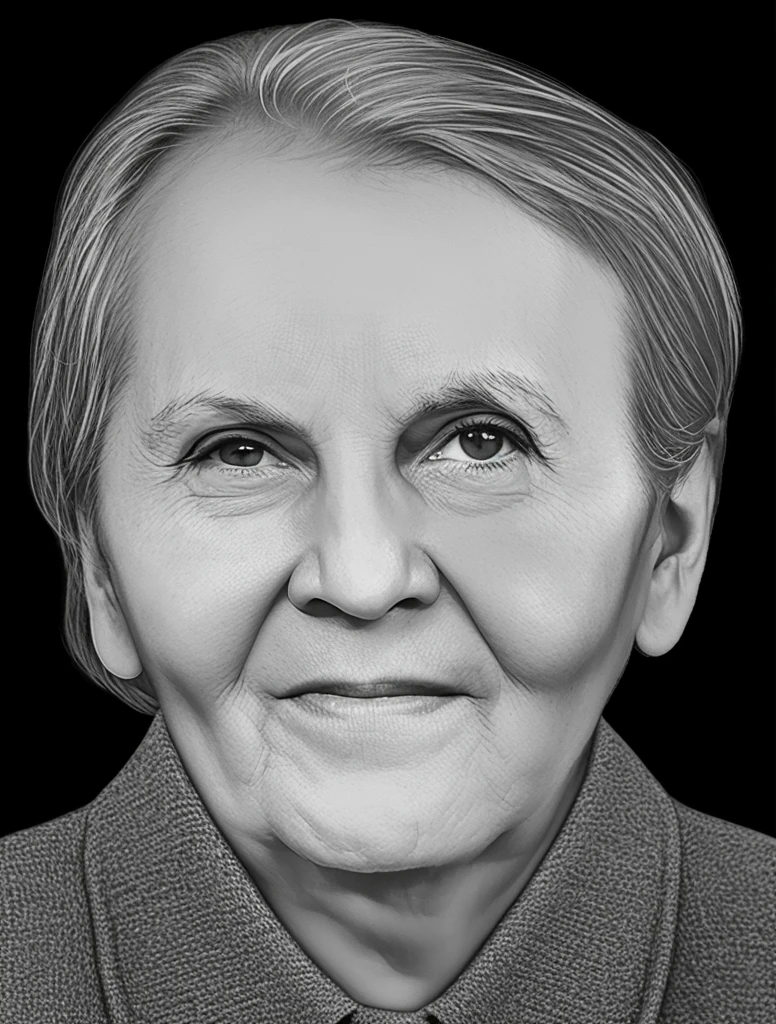 Grandmother's photo, Grandmother 65 years old, pores, detailed glossy eyes, specular lighting, dslr, ultra quality. sharp focus, tack sharp, dof, film grain, Fujifilm XT3, crystal clear,