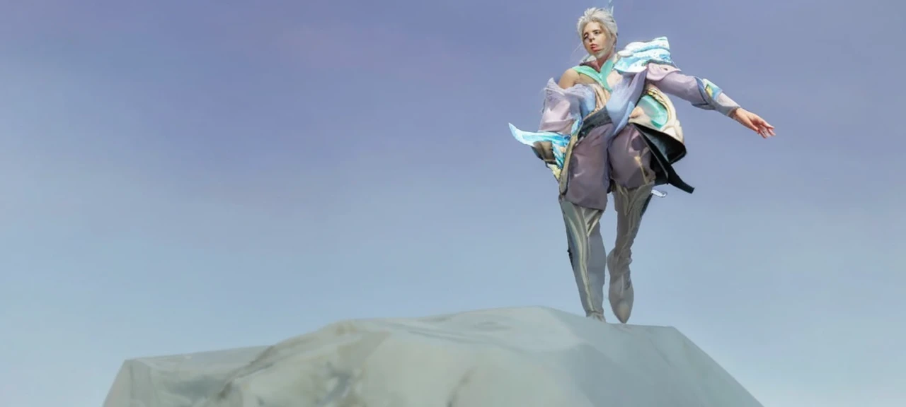 best qualtiy， Ultra-high resolution， （realisticlying：1.4）， one-boys， A pair of clear and moving peach blossom eyes,Royal Sister，a sense of atmosphere，a beauty girl（Faded gray-gray hair：1）， （big cleavage ???????：1.3）， looking at viewert， closeup cleavage ，