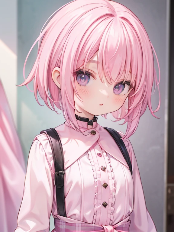 8k, (pink hair:1.5), One woman,