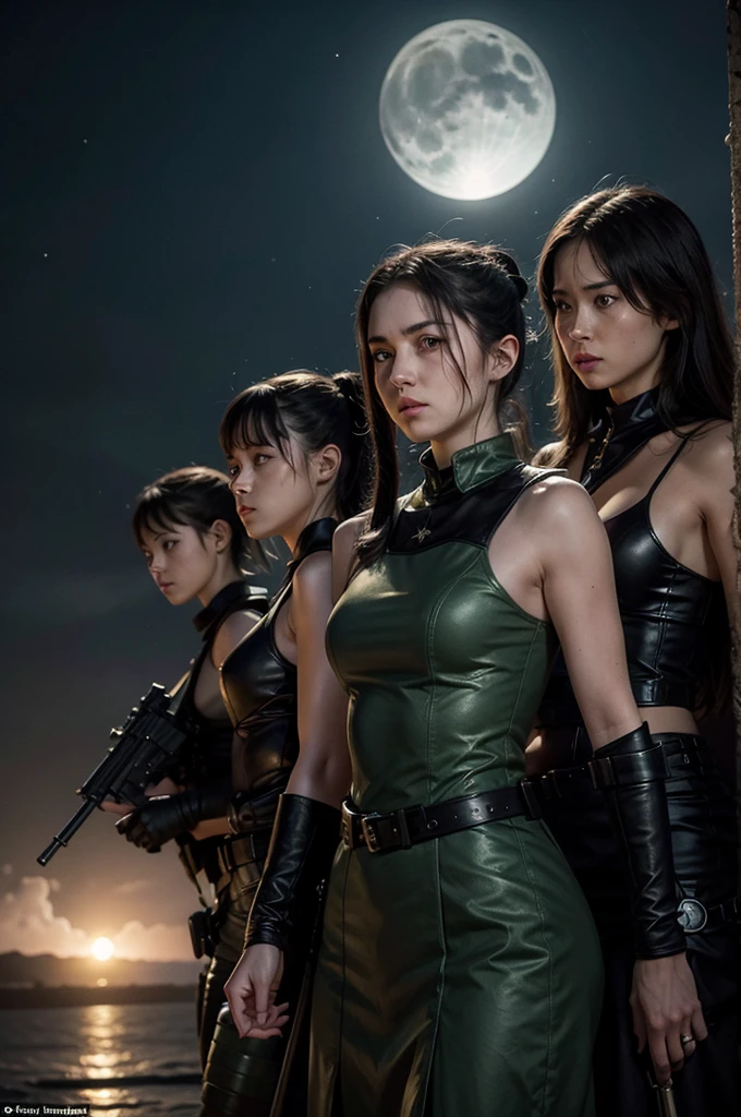 Marie and her comrades prepare to battle  tanks. During moonlight