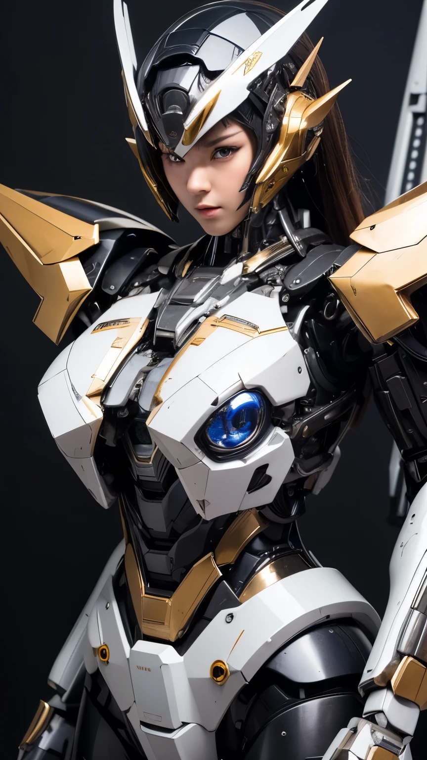 Textured skin, Super Detail, high details, High quality, Best Quality, hight resolution, 1080p, hard disk, Beautiful,(Super Heroine),Oppai Missile,beautiful cyborg woman,Mecha Cyborg Girl,Battle Mode,Girl with a Mecha Body,She wears a battle cyborg mech with a weapon,Fulll body Shot