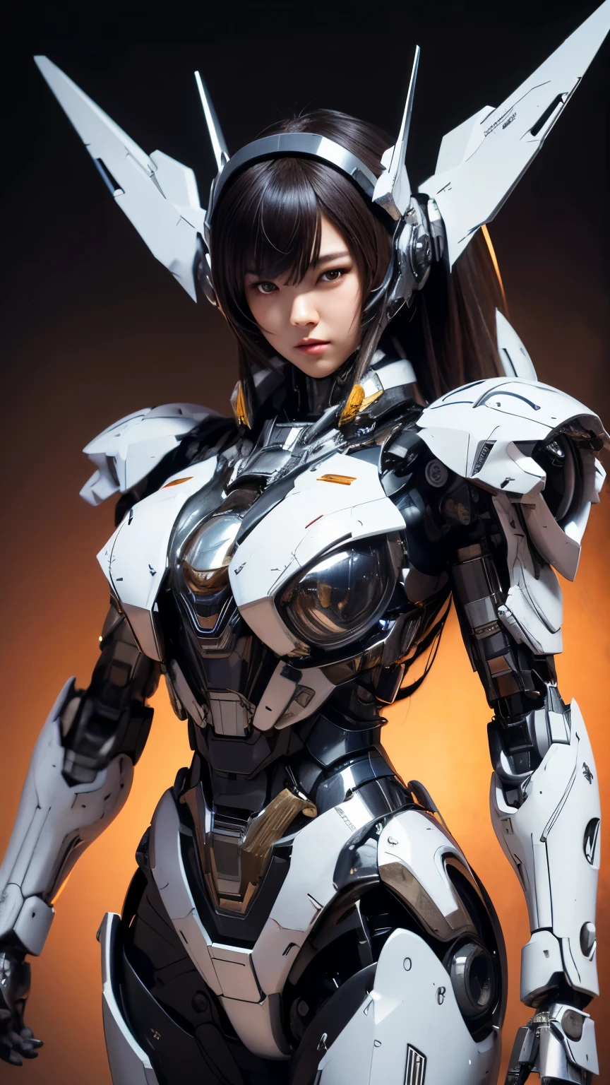 Textured skin, Super Detail, high details, High quality, Best Quality, hight resolution, 1080p, hard disk, Beautiful,(Super Heroine),Oppai Missile,beautiful cyborg woman,Mecha Cyborg Girl,Battle Mode,Girl with a Mecha Body,She wears a battle cyborg mech with a weapon,Fulll body Shot