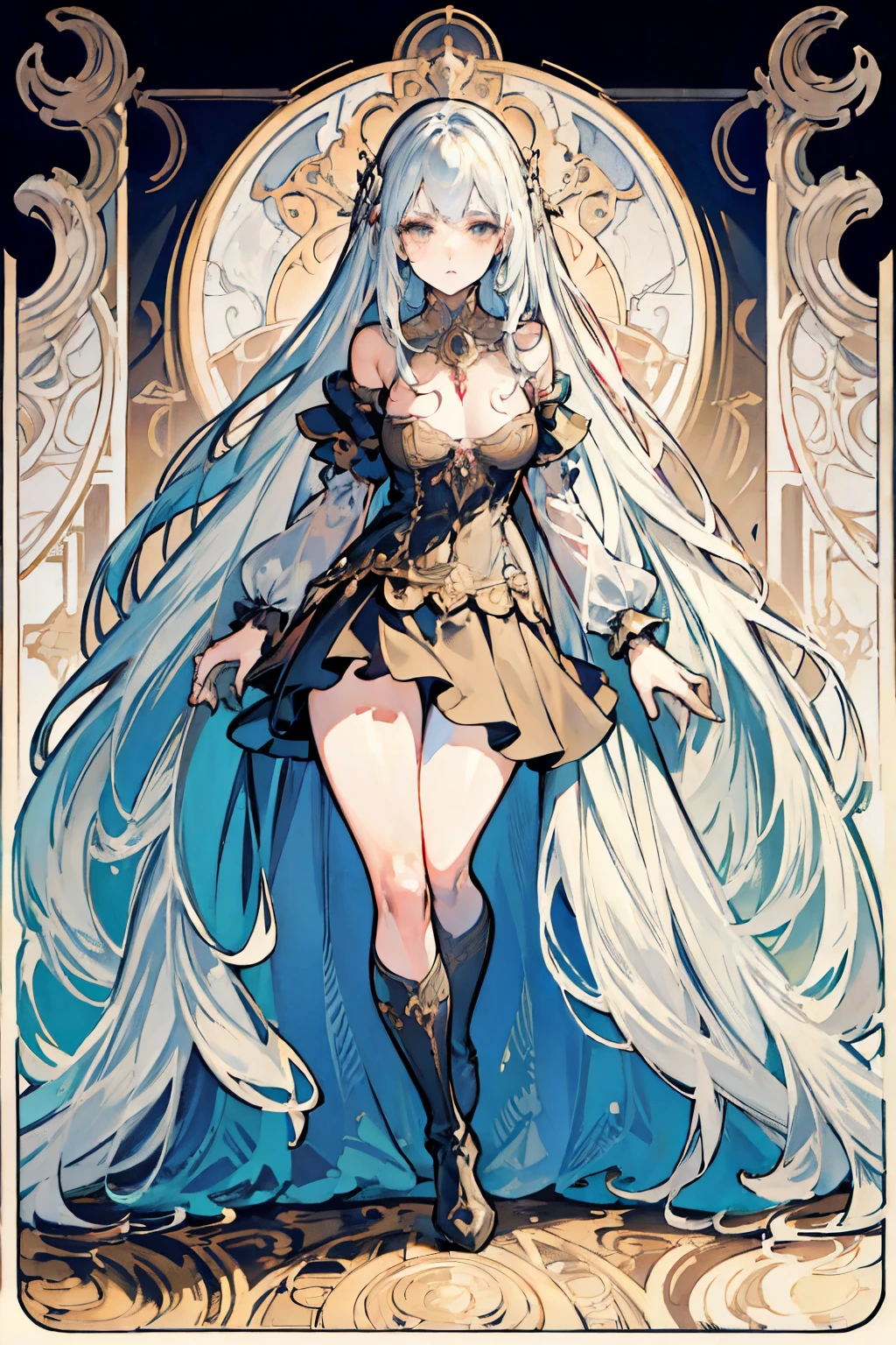  ((best quality)), ((masterpiece)), (detailed), 1girl, Character design, female, dynamic poses, long white grey hair, grey white eyes, very skinny, detailed, best quality, no accesoires around the neck, no shoes, prominent collarbones, skinny arms, flat stomach, visible hip bones, full body, blank white background, plain background, white background, red and white clothing, Bloodborne inspired, occult aesthetic, occult, detailed and intricate steampunk and detailed gothic, NSFW, Very dramatic and cinematic lighting, cosmic horror, grim-dark, side-lighting, perfect face, NSFW, Fluttering lace flared long knee length dress with frilly petticoats, knee length dress, pleated petticoats, petticoats gothic, complex lace boots, side-lighting, gothic aesthetic, wielding a mighty sword with mechanical components, mandalas, small breasts, a fairy, various different types of insect wings, NSFW, full body, whole body, body, plain background, white background, blank background, no background, white background NSFW, chains, full body, whole body, head-to-toe NSFW 