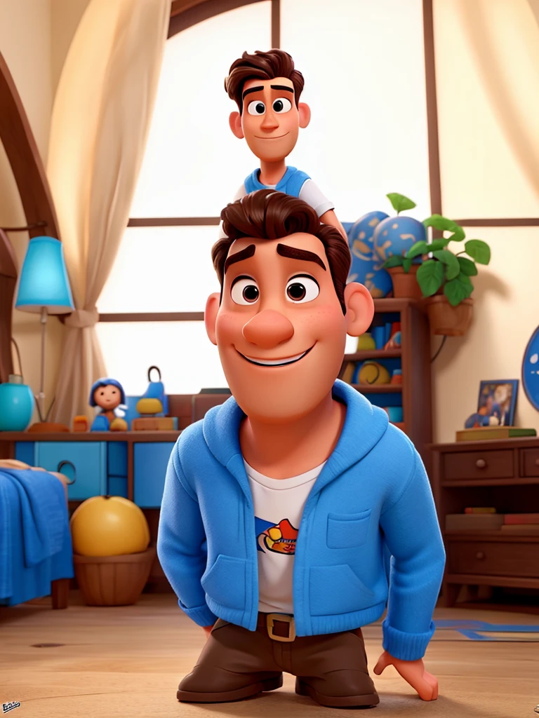 Um homem estilo disney pixar, alta qualidade, melhor qualidade