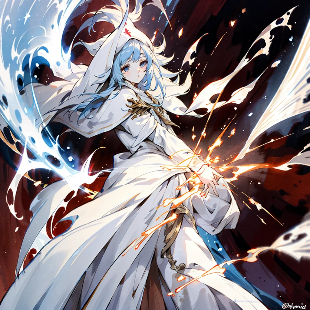 Magical cleric, Final Fantasy 14 white mage, body infused with metal