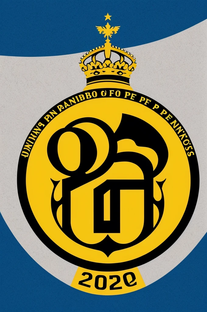 Create an image with the emblem of the Peñarol club of Uruguay, with a loading bar and at the end this is the year 2024