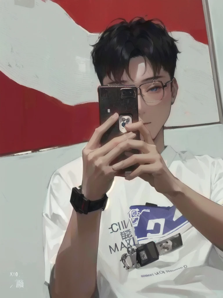 A man takes a picture of himself in the mirror, 8k selfie photo, cai xukun, Hong Junheng, yanjun chengt, , xintong chen, jinyoung shin, Kim Do-young, 1 7-yearacelift, 35mm - width 1920 - height 1080