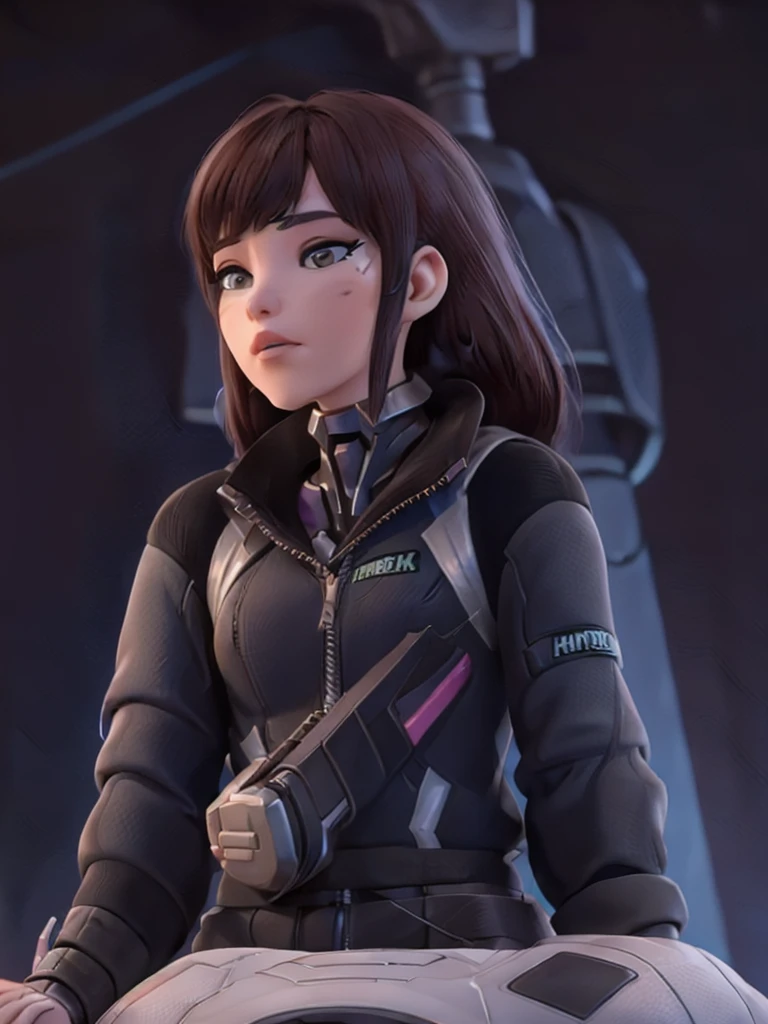 NSFW, 8k,highres, 1girl, front lighting, simple background, gray background, looking at the viewer, jacket, bodysuit,